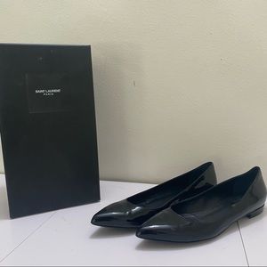 Saint Laurent black patent flat